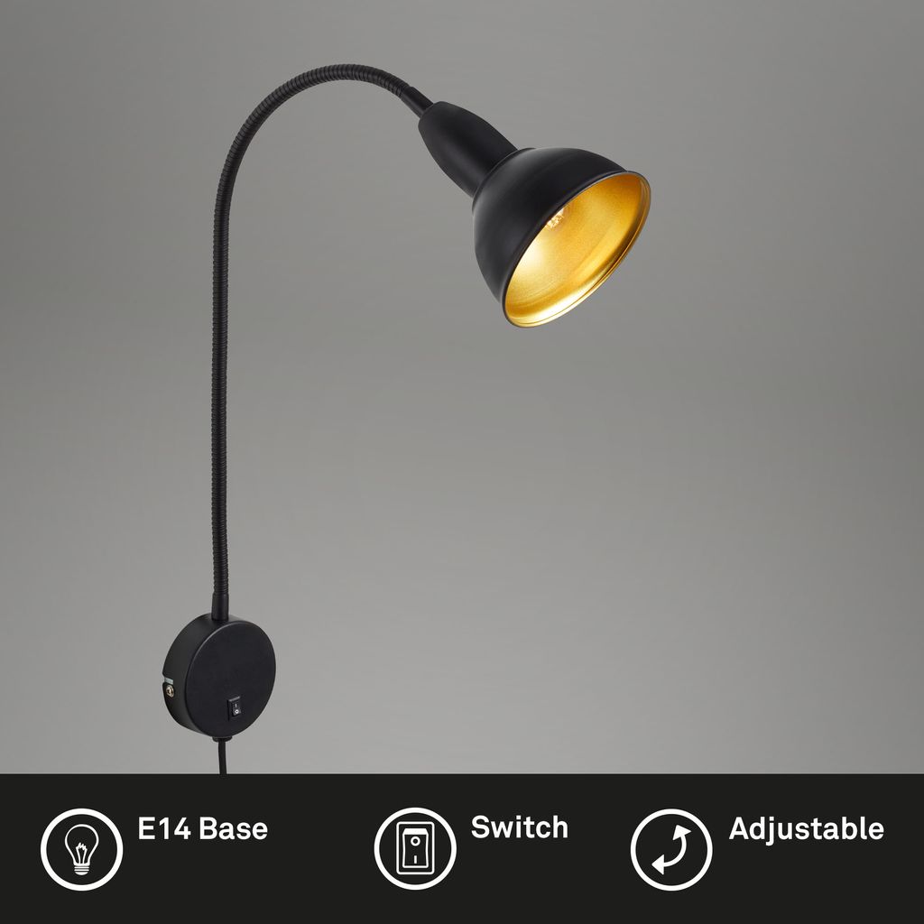Lampe spot Ø 8 cm 1x exkl. E14 25W noir